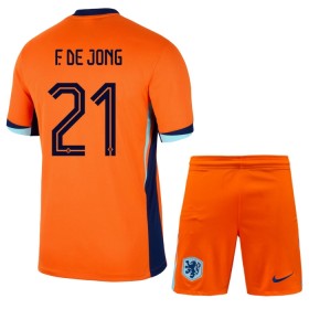 Tenue Enfant Pays-Bas Frenkie de Jong 21 Domicile UEFA Euro 2024 (+ Short)